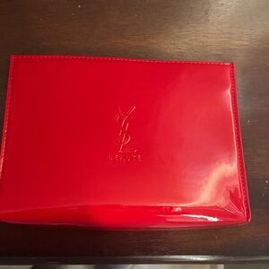Yves Saint Laurent Red Makeup Bag